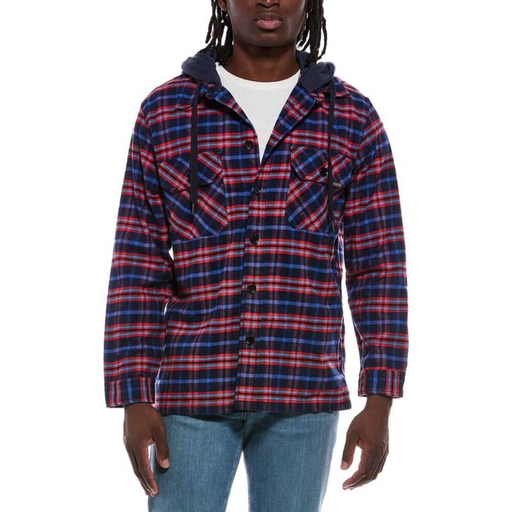 Blank Nyc Mens Plaid Shirt Jacket, Brown